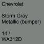 Preview: Chevrolet, Storm Gray Metallic (bumper), 14 / WA312D.